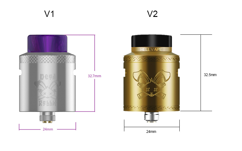 Dead Rabbit RDA V1 VS V2 - Dimension